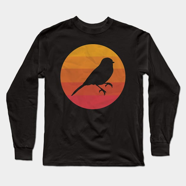 Vintage Chickadee Long Sleeve T-Shirt by ChadPill